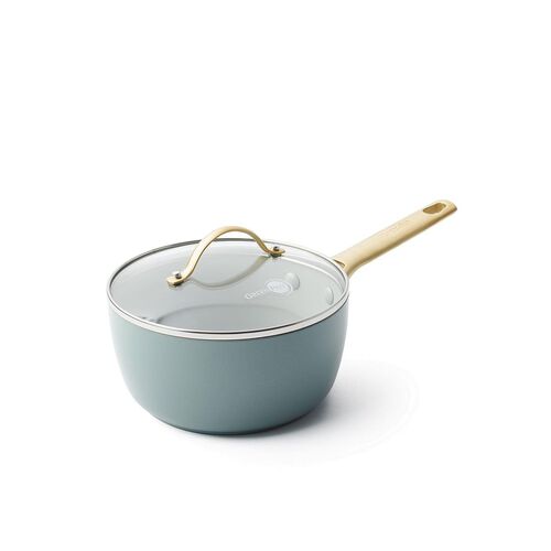 GreenPan Padova Smokey Blue Covered Saucepan 18cm / 2.01L